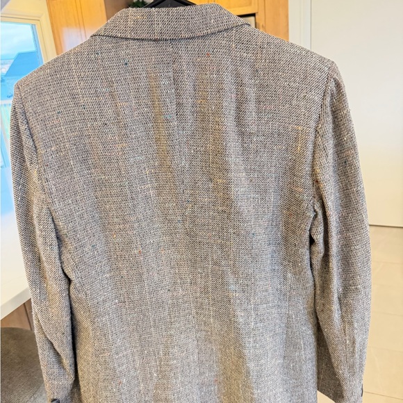 Dior Men's Textured Gray Double-Breasted Blazer - Picture 3 of 3